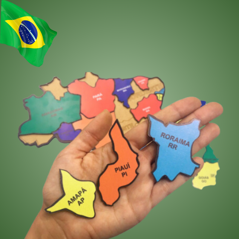 Quebra cabeça - Mapa do brasil (ÚLTIMO DIA DE OFERTA)